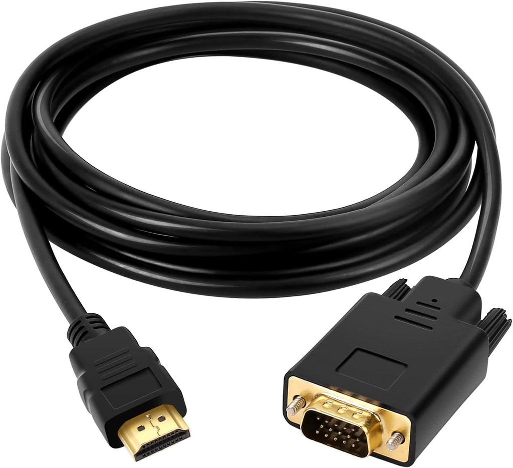 [4282] Buerotika HDMI to VGA Cable 1.5M – High Transfer Speed | 52165