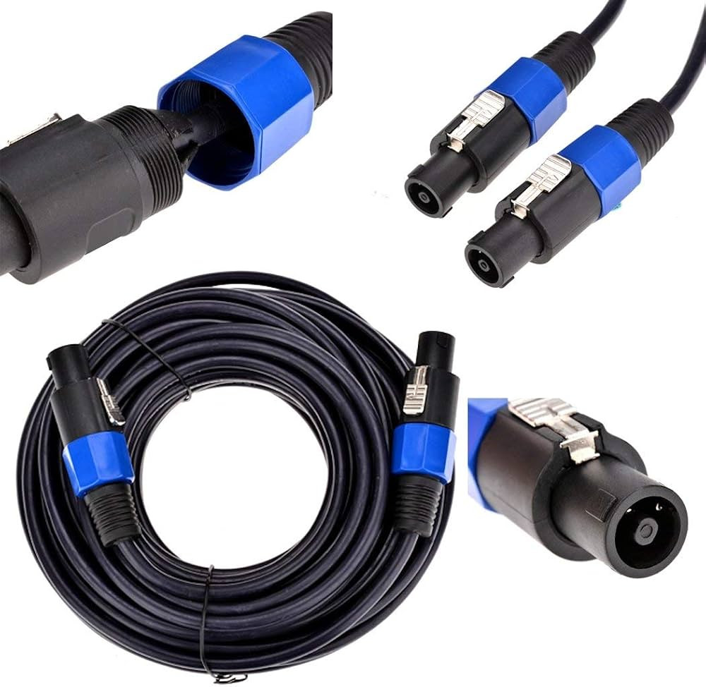 [4270] Buerotika Professional Speakon to Speakon Cable 5M – Pure Sound & High Transfer Speed (Multiple Lengths) | 52162