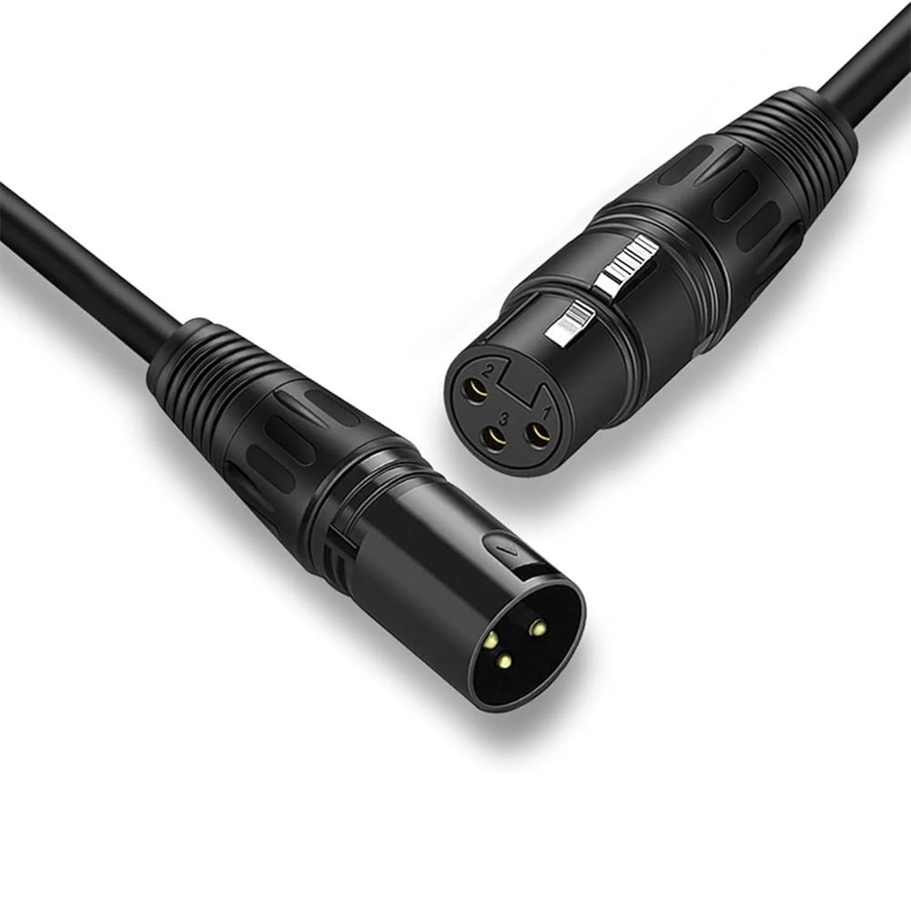 [4261] Buerotika Professional XLR Cannon Microphone Cable 3M Male/Female 3-Pin – Pure Sound & High Transfer Speed (Multiple Lengths) | 52153