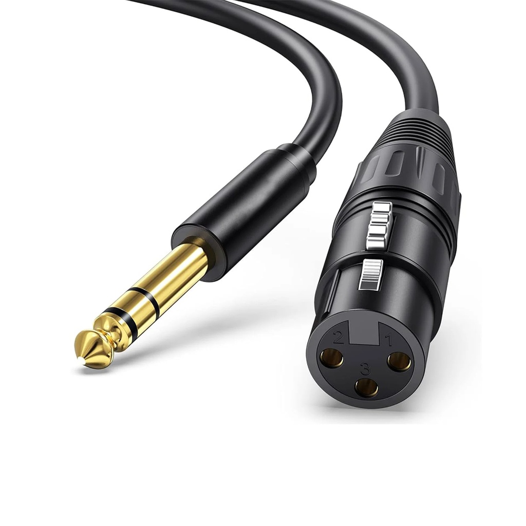[4266] Buerotika Professional XLR Female to TRS 6.35mm Microphone Cable 5M – Pure Sound & High Transfer Speed (Multiple Lengths) | 52158
