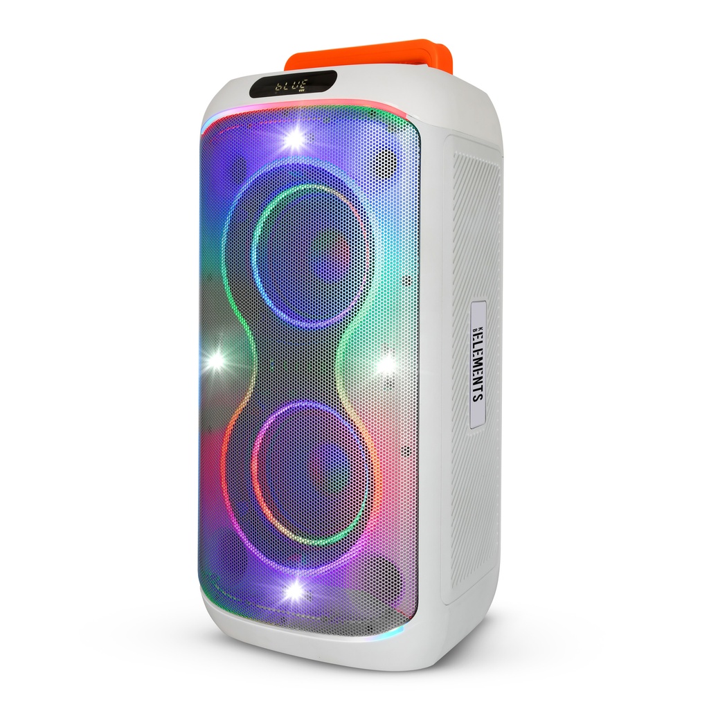 [1267] KB Elements ELITE Karaoke Speaker with Dual 6" Subwoofers & 2 Wireless VHF Microphones – EA103KW