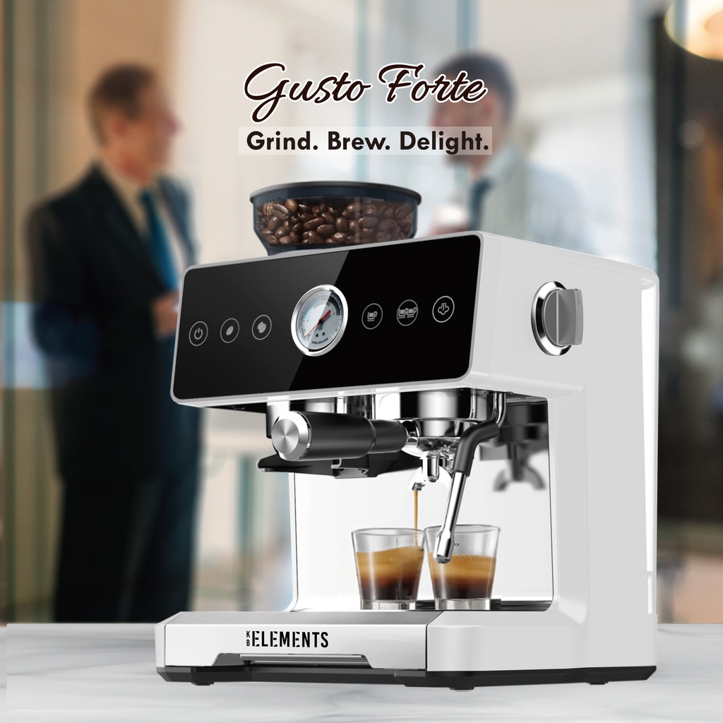 [4204] KB Elements Gusto Forte Coffee Machine + Grinder – ELK202CW