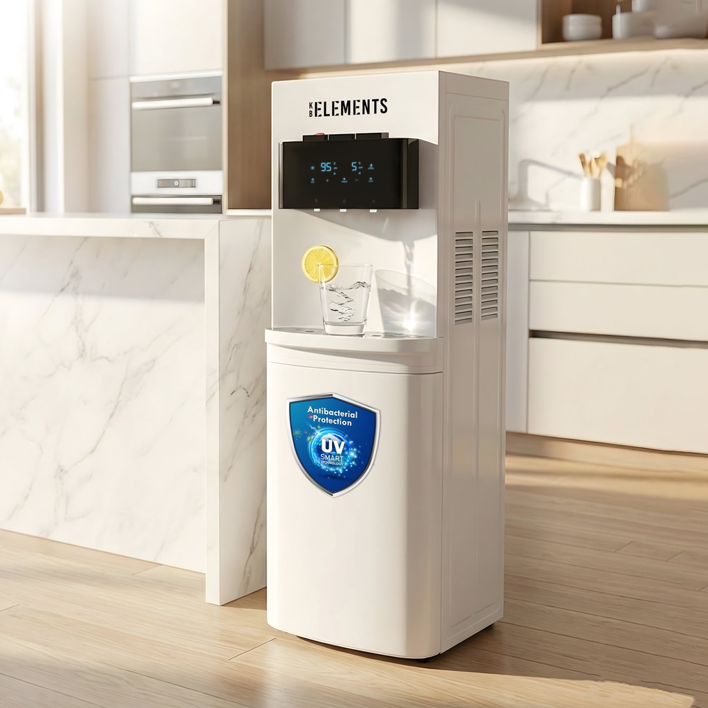 [5099] KB Elements Bottom-Load Water Dispenser – Hot, Cold & Room Temperature – ELW102D-W